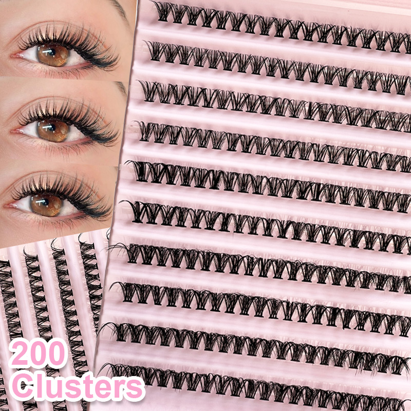Eyelash Extension Cluster - ขนตาปลอมแบบช่อ 8-16 มม. 200 ชิ้น ขนตาแบบกลุ่ม