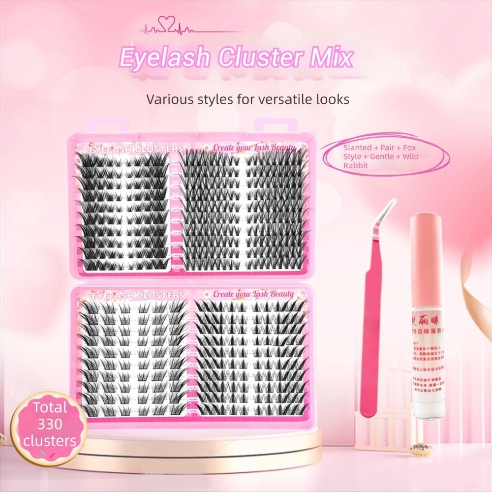 Eyelash Extension C Curl - ขนตาปลอมแบบธรรมชาติสีดำ งอน C ให้เอฟเฟกต์ 3 มิติ