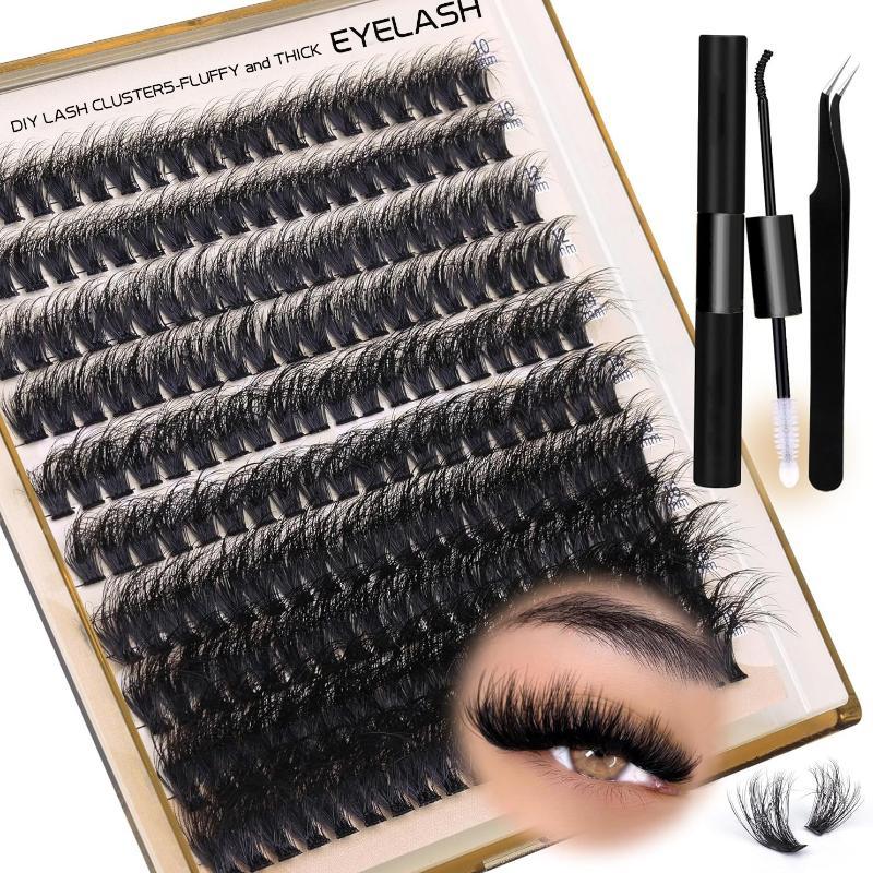 Eyelash Extension Cluster - ขนตาปลอมแบบหนาฟู รุ่นใหม่ สำหรับต่อขนตาด้วยตัวเอง 200D 10-18MIX ขนตาแบบเส้นต่อเส้น