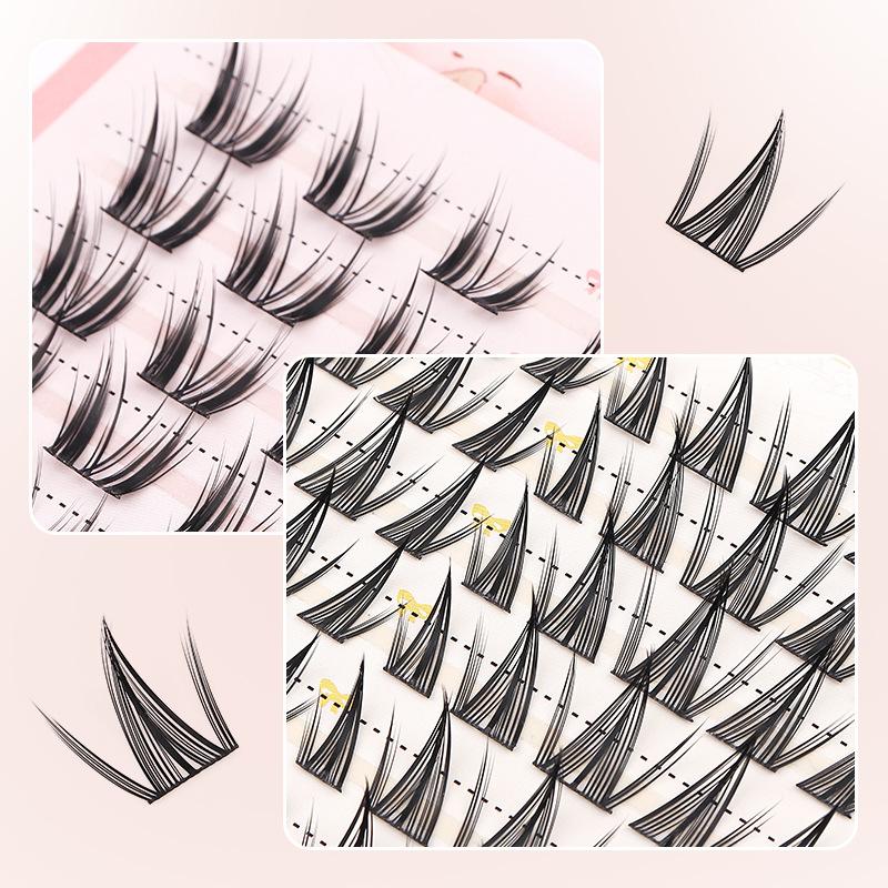 ขนตาปลอมแบบช่อ 10 แถว ขนาด 8-1 - Eyelash Extension Cluster บทวิจารณ์และราคา