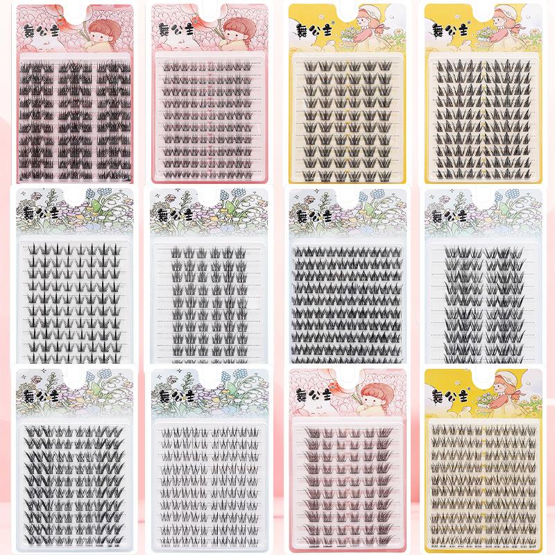 ขนตาปลอมแบบช่อ 10 แถว ขนาด 8-1 - Eyelash Extension Cluster บทวิจารณ์และราคา