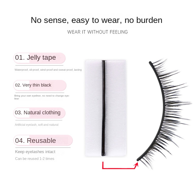 40 ชิ้น/กล่องReusable Self-กาว - Eyelash Extension No 9 บทวิจารณ์และราคา