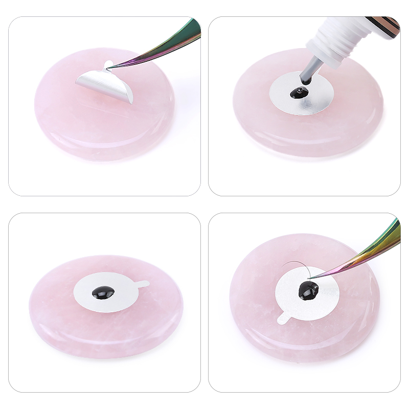 กาวพาเลทขนตาสีชมพูสีเขียวหยกหิ - Eyelash Extension Uv Glue บทวิจารณ์และราคา