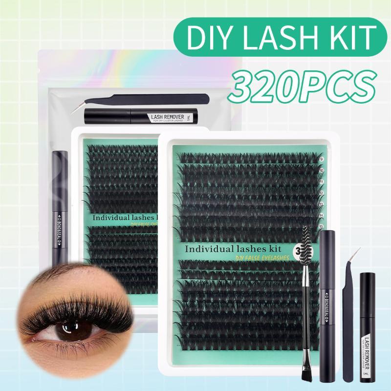 ขนตาปลอมแบบ DIY 5D ฟูฟ่อง 320  - Eyelash Extension No 9 บทวิจารณ์และราคา