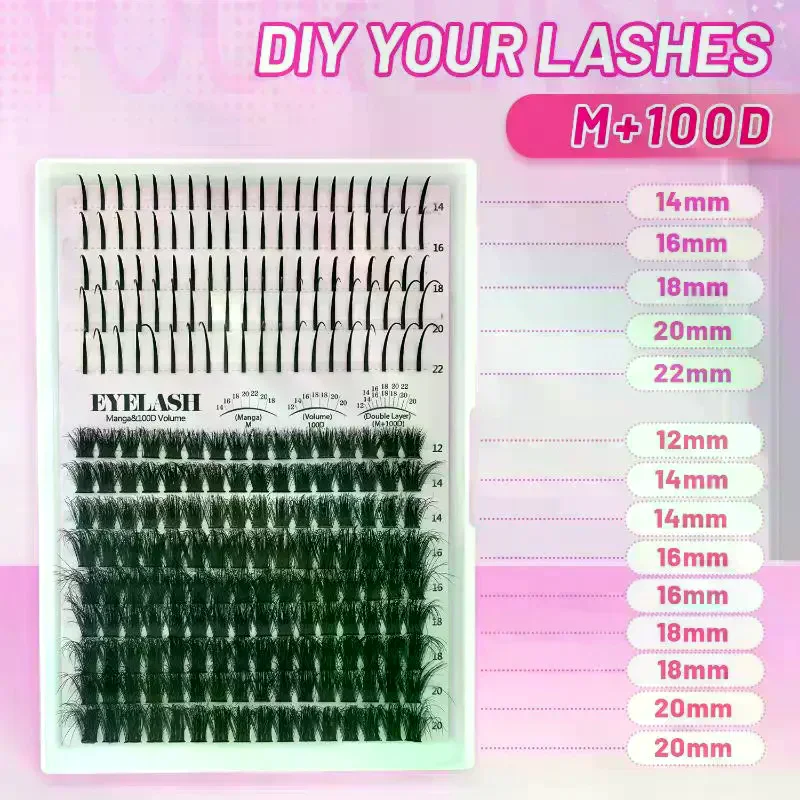 ชุดต่อขนตาแบบกลุ่ม ขนตาปลอมแบบ - Eyelash Extension Cluster บทวิจารณ์และราคา