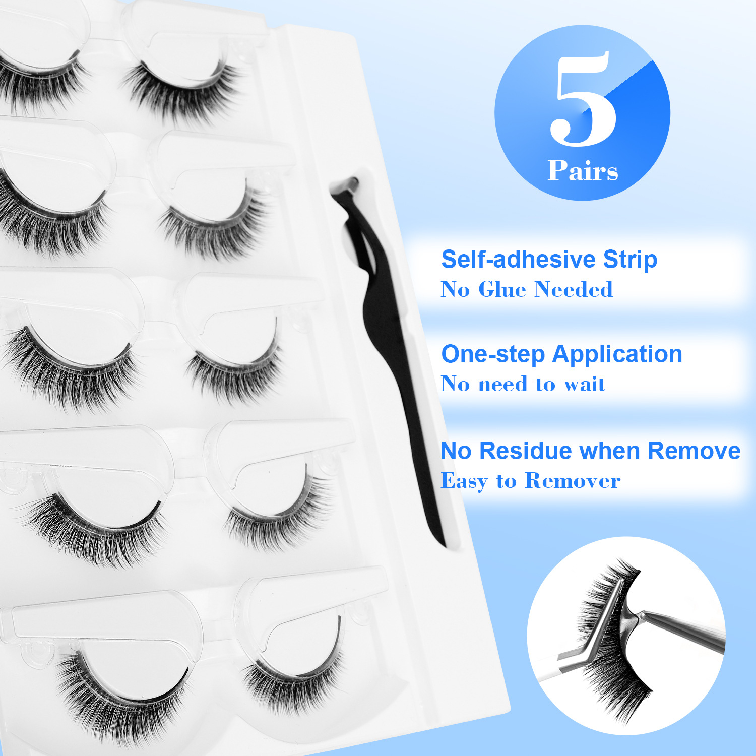 ขนตาปลอมแบบไม่ต้องใช้กาว 5 คู่ - Eyelash Extension Uv Glue บทวิจารณ์และราคา