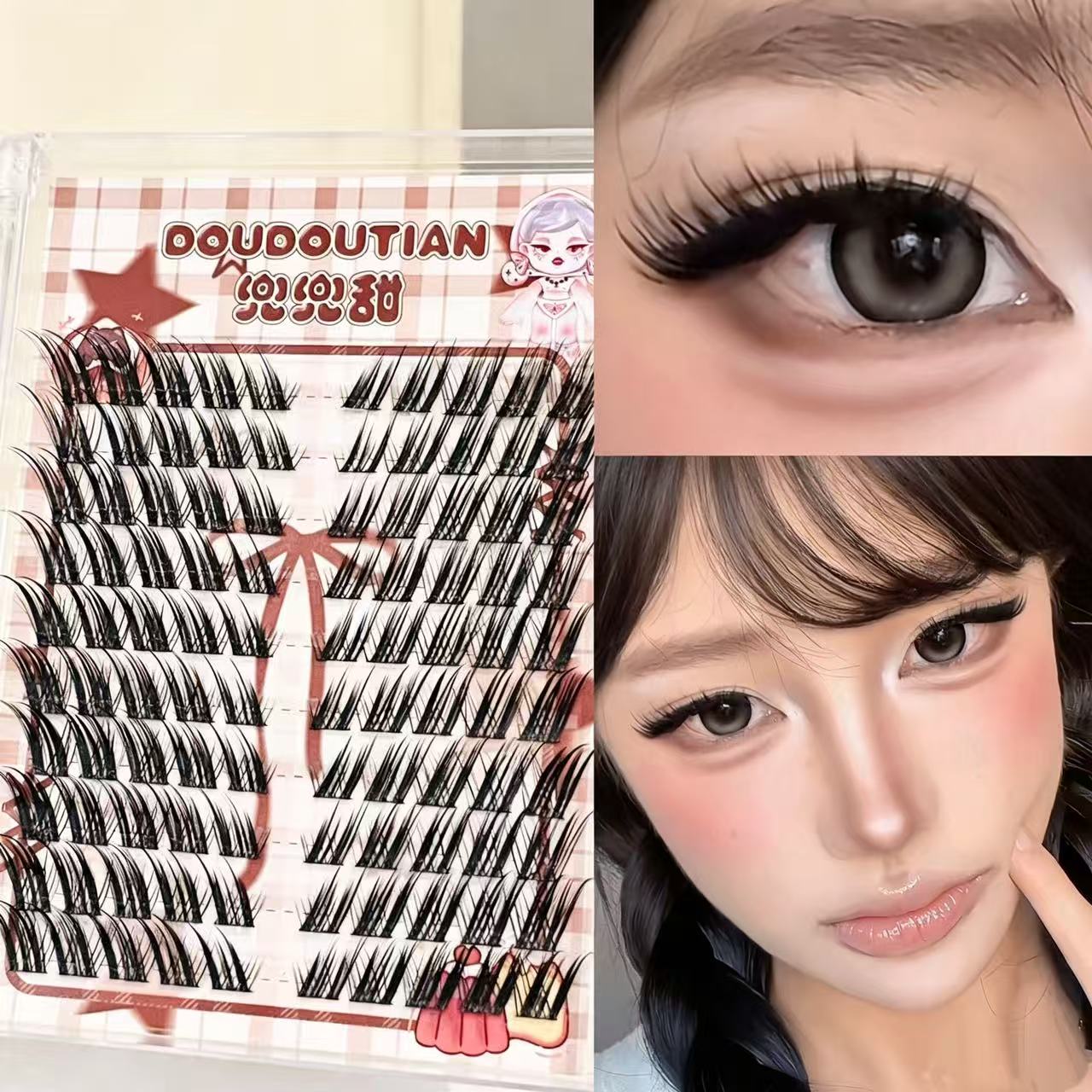 ขนตาปลอมแบบปีกฟ็อกซ์ Doudoutia - Eyelash Extension Douyin บทวิจารณ์และราคา