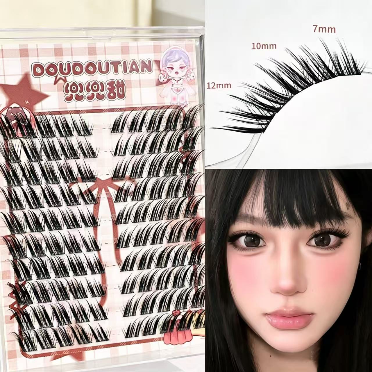 ขนตาปลอมแบบปีกฟ็อกซ์ Doudoutia - Eyelash Extension Douyin บทวิจารณ์และราคา